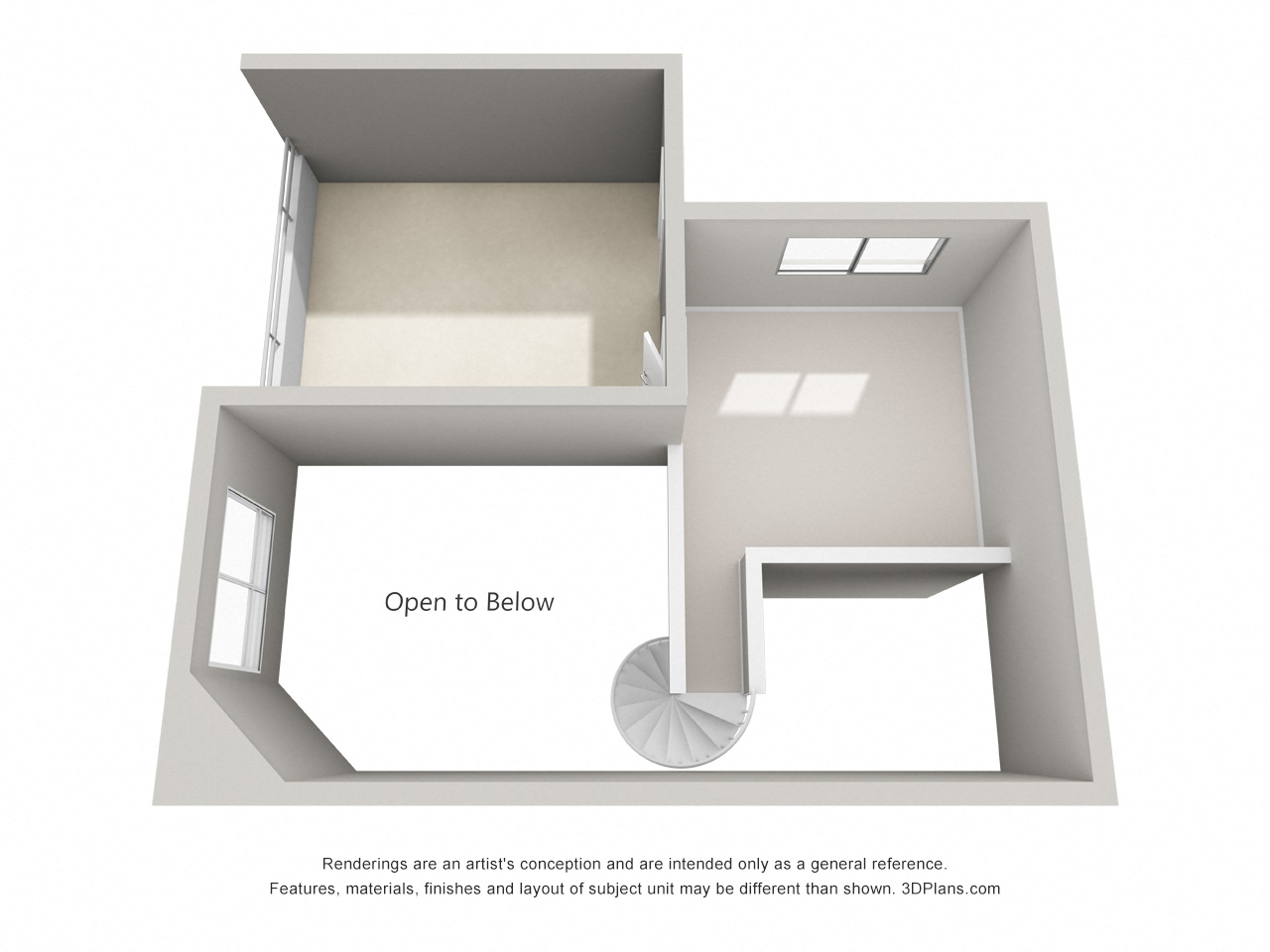Floor plan for 1 bed, 1 bath, 939 sqft